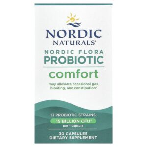 Nordic Flora Probiotic, Comfort, 15 млрд КОЕ, 30 капсул — Nordic Naturals