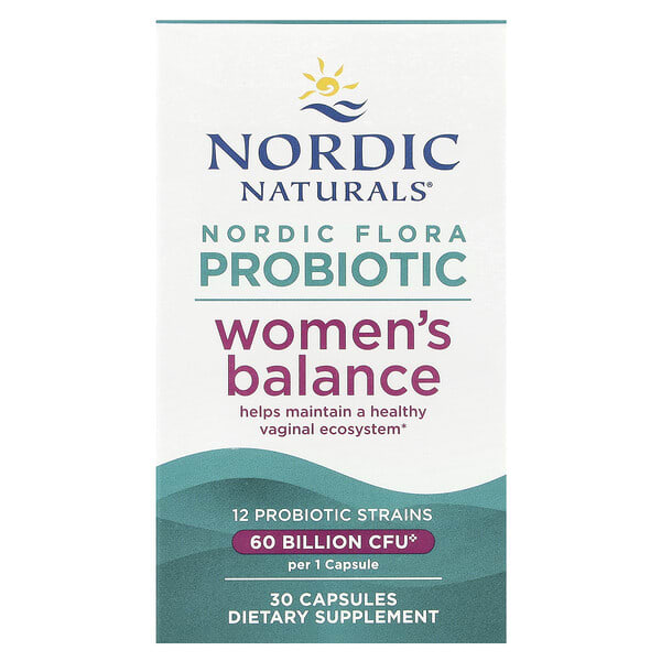 nor01683_v_44.jpg Nordic Flora Probiotic, баланс для женщин, 30 капсул — Nordic Naturals