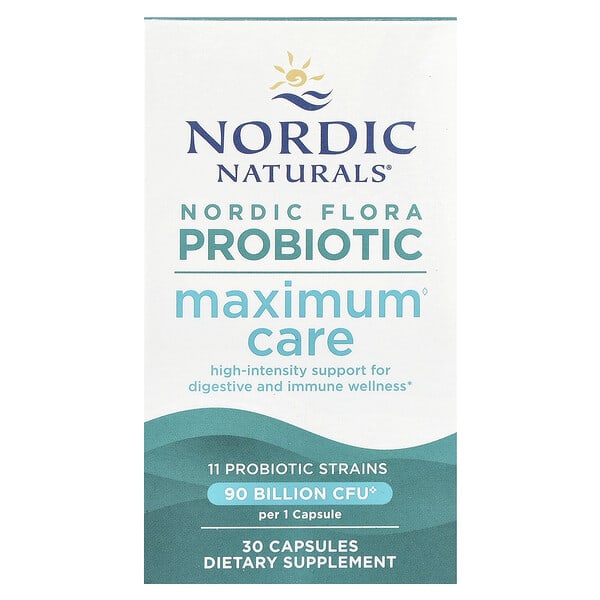 nor01685_v_44.jpg Nordic Flora Probiotic, Maximum Care, 90 млрд КОЕ, 30 капсул — Nordic Naturals