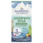 Children's DHA™, вегетарианский продукт для детей от 3 лет, со вкусом ягодного лимонада, 120 жевательных мини-капсул — Nordic Naturals