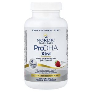 ProDHA Xtra™, омега кислоты, клубника, 120 капсул — Nordic Naturals