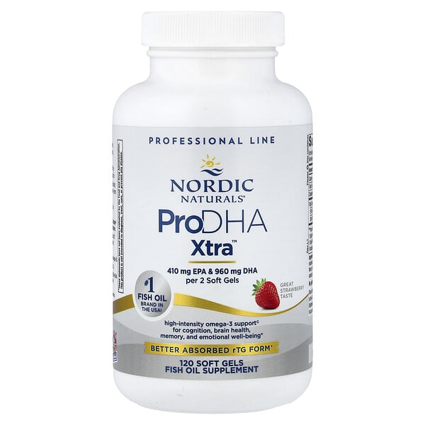 nor01746_v_71.jpg ProDHA Xtra™, омега кислоты, клубника, 120 капсул — Nordic Naturals