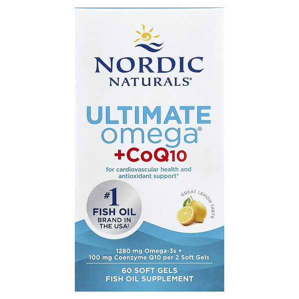 nor01890_v_107.jpg Ultimate Omega® с коэнзимом Q10, со вкусом лимона, 60 капсул — Nordic Naturals