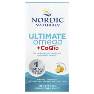 Ultimate Omega®, с коэнзимом Q10, со вкусом лимона, 120 капсул — Nordic Naturals