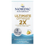 Ultimate Omega® 2X, омега-3, лимон, 120 капсул (1075 мг в капсуле) — Nordic Naturals