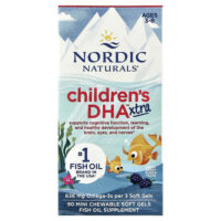 Children's DHA Xtra, для детей от 3 до 6 лет, ягодный вкус, 636 мг, 90 мини-таблеток — Nordic Naturals