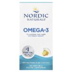 омега-3, со вкусом лимона, 120 капсул (345 мг в 1 капсуле) — Nordic Naturals