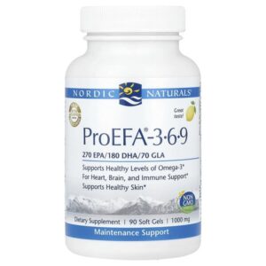 ProEFA-3-6-9, лимон, 1000 мг, 90 капсул — Nordic Naturals