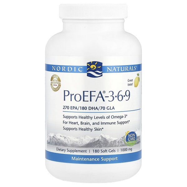 nor04091_v_55.jpg ProEFA® - 3-6-9, лимон, 180 капсул — Nordic Naturals