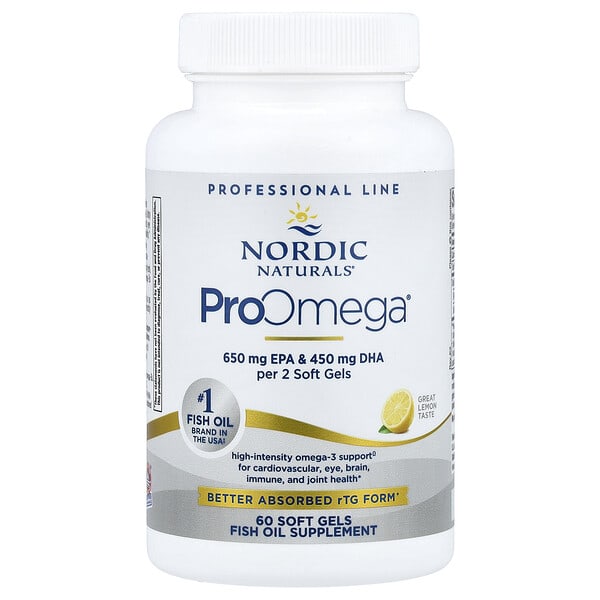 nor12120_v_87.jpg ProOmega®, лимон, 60 мягких таблеток (640 мг на мягкий гель) — Nordic Naturals