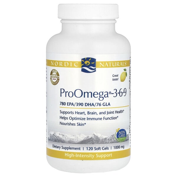 nor12128_v_52.jpg ProOmega 3-6-9, лимон, 120 мягких таблеток — Nordic Naturals