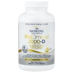 ProOmega 2000-D, омега-3, со вкусом лимона, 1250 мг, 120 капсул (625 мг в 1 капсуле) — Nordic Naturals