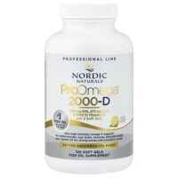 ProOmega 2000-D, омега-3, со вкусом лимона, 1250 мг, 120 капсул (625 мг в 1 капсуле) — Nordic Naturals