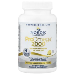 ProOmega® 2000, лимон, 60 мягких таблеток (1075 мг на мягкий гель) — Nordic Naturals