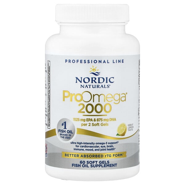 nor12138_v_86.jpg ProOmega® 2000, лимон, 60 мягких таблеток (1075 мг на мягкий гель) — Nordic Naturals