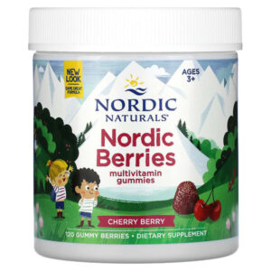 мультивитамины Nordic Berries, для детей от 3 лет, со вкусом вишни и ягод, 120 жевательных таблеток — Nordic Naturals