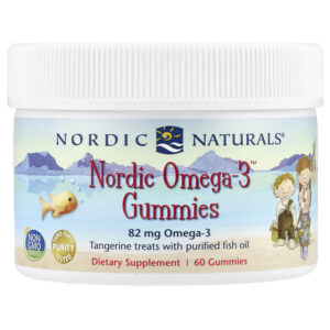 Жевательные конфеты Nordic Omega-3 со вкусом мандарина, 82 мг, 60 жевательных конфет — Nordic Naturals