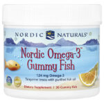Nordic Omega-3 Gummy Fish, «мандариновые лакомства», 124 мг, 30 жевательная таблеток в форме рыбок — Nordic Naturals