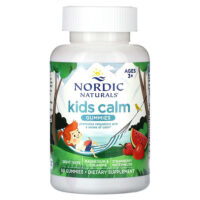 Kids Calm, жевательные таблетки, для детей от 3 лет, со вкусом клубники и арбуза, 60 жевательных таблеток — Nordic Naturals