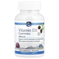 Витамин D3, вкус лесных ягод, 1000 МЕ, 60 жевательных таблеток — Nordic Naturals