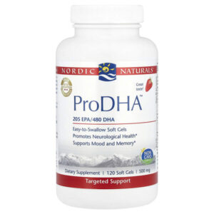 ProDHA™, клубника, 120 мягких таблеток (250 мг в мягком геле) — Nordic Naturals