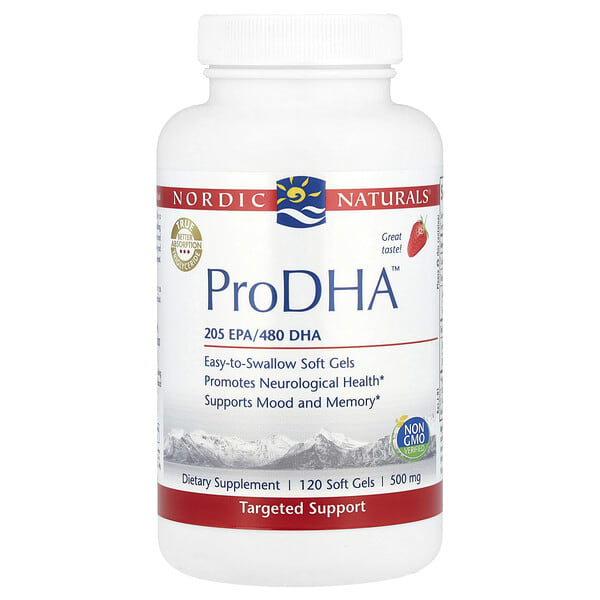 nor51090_v_55.jpg ProDHA™, клубника, 120 мягких таблеток (250 мг в мягком геле) — Nordic Naturals
