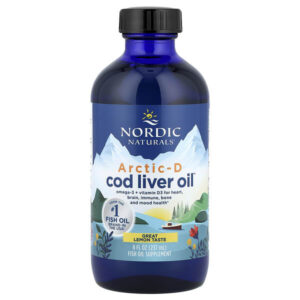 Arctic-D Cod Liver Oil™, со вкусом лимона, 237 мл (8 жидк. унций) — Nordic Naturals