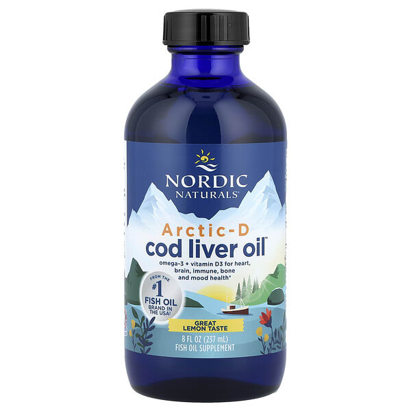 nor58783_v_87.jpg Arctic-D Cod Liver Oil™, со вкусом лимона, 237 мл (8 жидк. унций) — Nordic Naturals