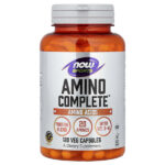 Sports, Amino Complete™, аминокислотный комплекс, 120 растительных капсул — NOW Foods