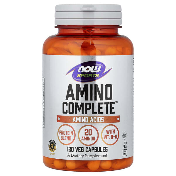 now00011_v_24.jpg Sports, Amino Complete™, аминокислотный комплекс, 120 растительных капсул — NOW Foods