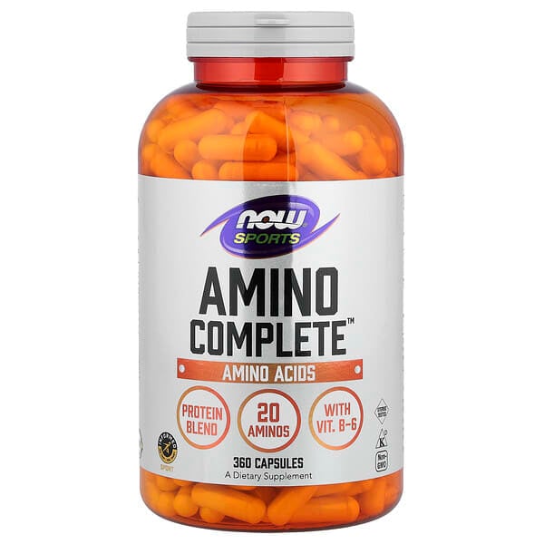 now00013_v_60.jpg Sports, Amino Complete™, комплекс аминокислот, 360 капсул — NOW Foods