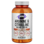 Sports, аргинин и цитруллин, 240 вегетарианских капсул — NOW Foods
