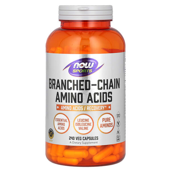 now00054_v_40.jpg Sports, аминокислоты с разветвленными цепями, 240 капсул — NOW Foods
