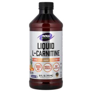 Sports, жидкий L-карнитин, со вкусом тропического пунша, 473 мл (16 жидк. унций) — NOW Foods