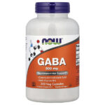 ГАМК с витамином B6, 200 растительных капсул — NOW Foods
