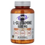 Sports, L-глютамин, 1000 мг, 120 растительных капсул — NOW Foods