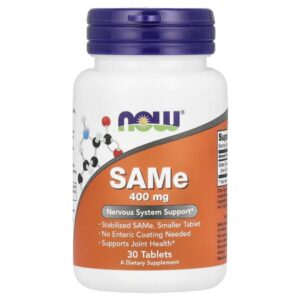 SAMe, 400 мг, 30 таблеток — NOW Foods