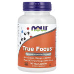 True Focus, 90 растительных капсул — NOW Foods