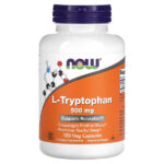 L-триптофан, 500 мг, 120 вегетарианских капсул — NOW Foods