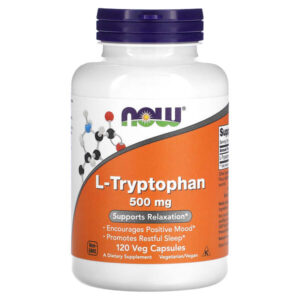 L-триптофан, 500 мг, 120 вегетарианских капсул — NOW Foods