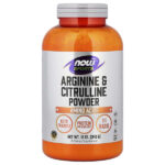 Sports, аргинин и цитруллин в форме порошка, 340 г (12 унций) — NOW Foods