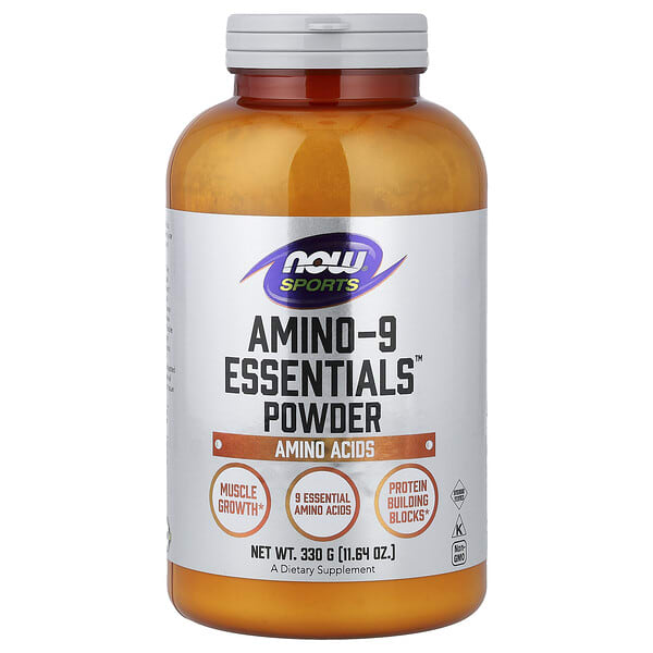 now00206_v_65.jpg Sports, Amino-9 Essentials™ в порошке, 330 г (11,64 унции) — NOW Foods