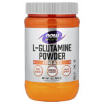 Sports, L-глютамин в виде порошка, 454 г (1 фунт) — NOW Foods