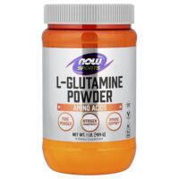 Sports, L-глютамин в виде порошка, 454 г (1 фунт) — NOW Foods