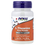 L-теанин, чистый порошок, 28 г (1 унция) — NOW Foods
