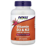 витамины D3 и K2, 240 капсул — NOW Foods