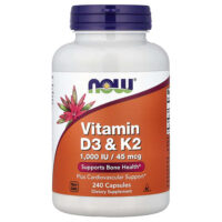 витамины D3 и K2, 240 капсул — NOW Foods