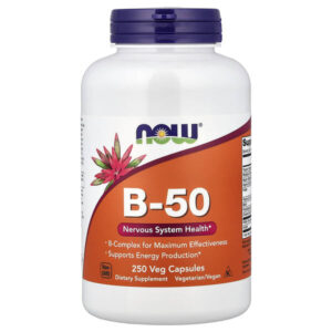 B-50, 250 растительных капсул — NOW Foods