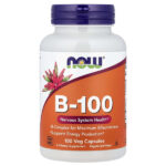 B-100, 100 растительных капсул — NOW Foods