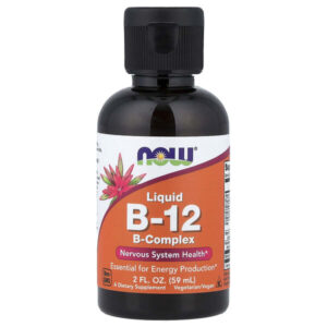 Жидкий B-12, B-комплекс, 2 жидк. унц. (59 мл) — NOW Foods